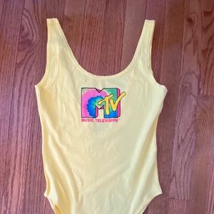 Yellow MTV body suit